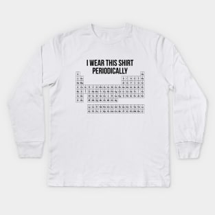 Chemistry Periodic Table Elements T-Shirt - Cool Graphic Tee Kids Long Sleeve T-Shirt